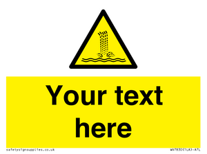 Custom warning artificial waterfall